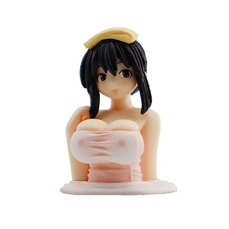 Flicka Shaking Chest Rolig Figur Bildekoration