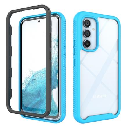 SKALO Samsung A54 5G Iskunkest v Clear Hybridi Suojakuori - Sin Blue