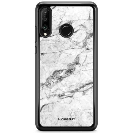 Bjornberry Hårdskal Huawei P30 Lite - Vit Marmor