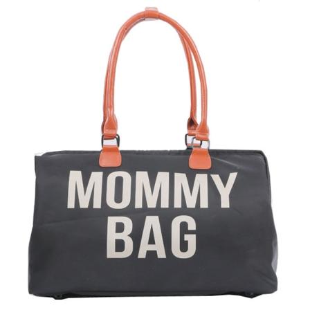Bleievesker Mommy Bag Stor kapasitet Motehåndvesker for mammaer Barselpakke Black 18 inches