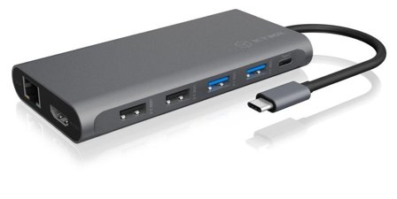 ICY BOX IB-DK4050-CPD - dokkingstasjon - USB-C - 2 x HDMI, DP