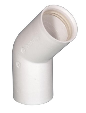 Purus 2910421 Taivutettu putki 45°, pistoliitin 32 mm, Sisätilaviemäri