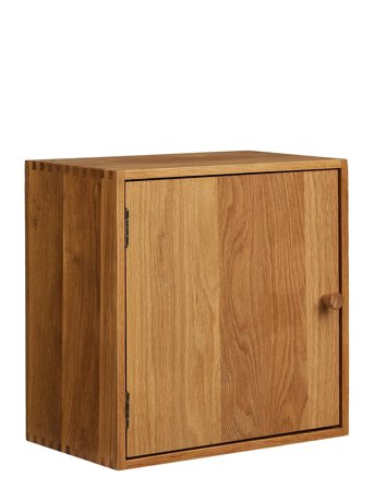 House Nordic Nanna - Wall Shelf With Door, Oak , 18X30X30 Cm - 30X18X30CM