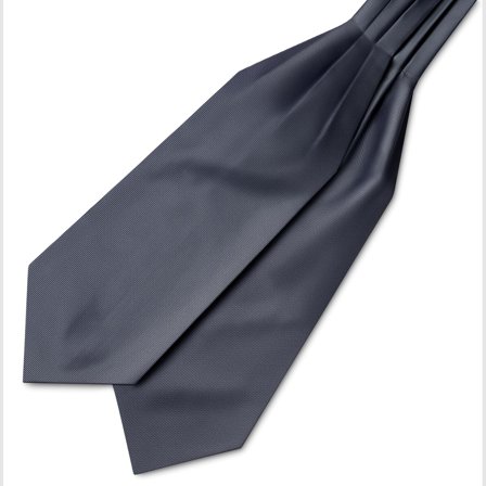 Graphite Grosgrain Cravat for Men