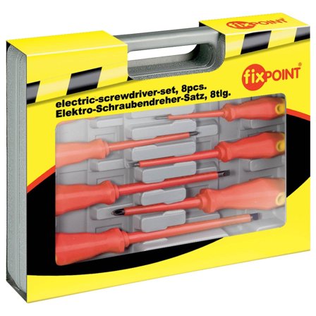 FIXPOINT Insulated Screwdriver Set, 8 Pcs.