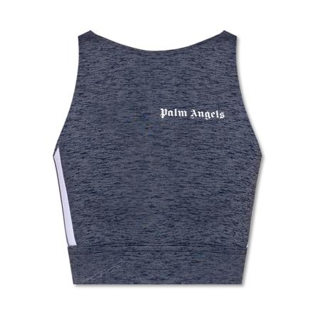 Palm Angels Top with logo Blå, Dame