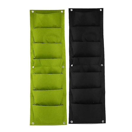 Grøn Vertikal Haveplanter Væggen 7 Lomme Blomst Voksepose