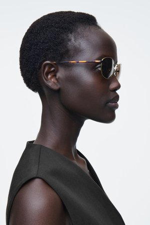 COS Wire-Frame Cat-Eye Sunglasses in Bronze - Women