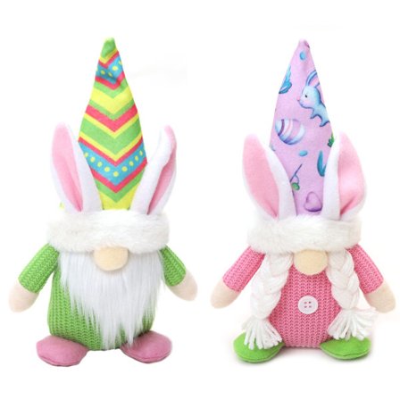 2 kpl Pääsiäispupu Tontut, Käsintehdyt Pehmoiset Kevät Tomte Pääsiäistontut Koristeet