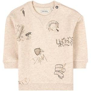 Kids - IKKS Beige Graphic Sweatshirt 12 Months - Jumpers and knitwear - 12 months - Beige - Junge