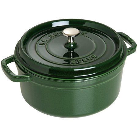 Staub Rund Gryde 24 cm 3,8 liter Basilikumsgrøn - Basilikumgrøn | KitchenOne