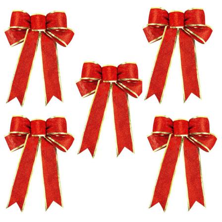 Julrosetter Juldekoration Röd 5-pack