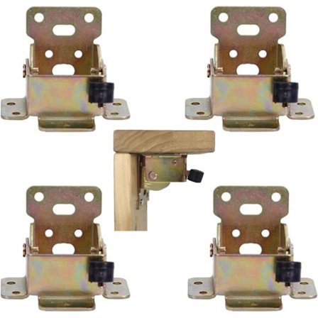 Paketti 90° Taittuvia Pöytäjalka-Saranoiden - Taittuva Lukko Pöytäjalkoille ja Penkeille - Taittuva Konsoli (Kulta)