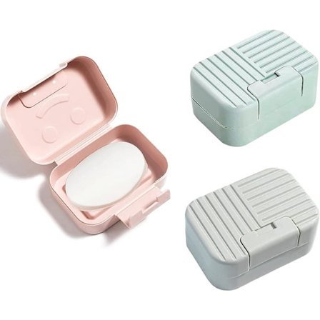 3 stk. Såpebokser, Vanntett Reise Såpeboks, Reise Såpeholder, Solid Såpeboks, Liten Reise Såpeboks, for Hjem, Baderom, Fotturer, Reise