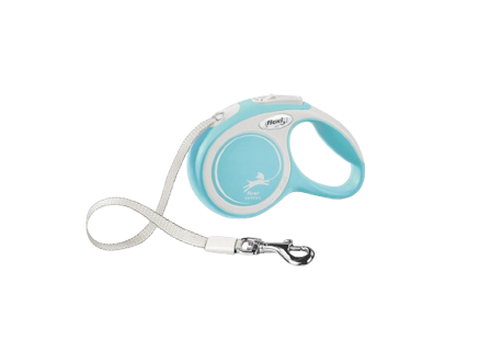 Flexi - Rullebånd New Comfort Tape, 5m, S, maks 15kg, Lyseblå - Hund - Halsbånd - ZOO.no