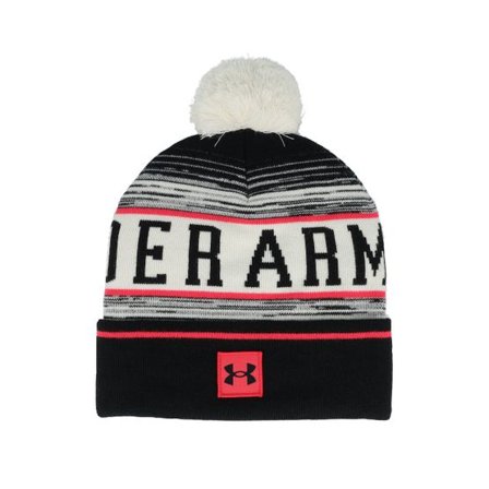 Under Armour - Svart pom Beanie - M Halftime Beanie Stone Pom @ Hatstore