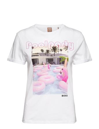 C_Esummer T-shirt Top Hvid BOSS