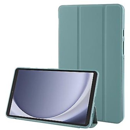 Tri-fold Läderfodral för Samsung Galaxy Tab A9 (Mörkgrön)