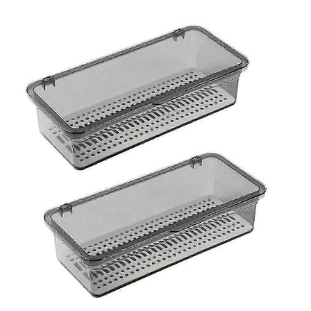 Bestikkasse med låg, bestikopbevaring med låg, bestikskuffeorganisator, bestikopbevaringsbeholder B