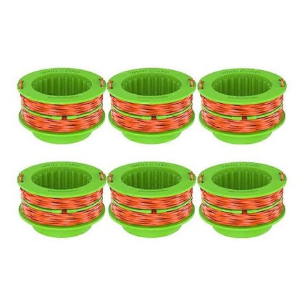 6 stk Erstatningslinjespoler for EGO POWER+ 15-tommers gressklipper ST1500/ST1500-S/ST1502, AS1300