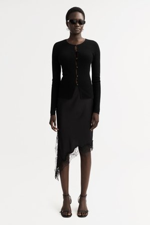 Soft Goat - Slim Fit Cardigan - XS - Black