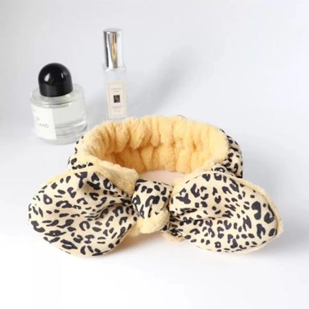 Pannband Pannband Leopard Print Pannband - Leopard Gul