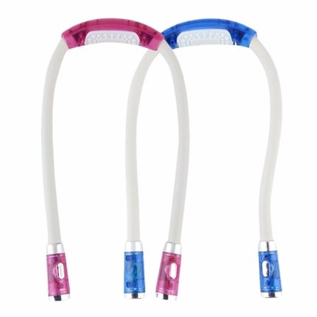 Halshængt læselampe til seng, fleksibel boglampe