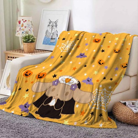 Halloween-peitto - Flanellipeitto 3D-kuviolla Temppu vai keksintö Kurpitsa Haamu 50"x60" - Juhliin, sohvalle, sänkyyn, olohuoneeseen, tyyli 5