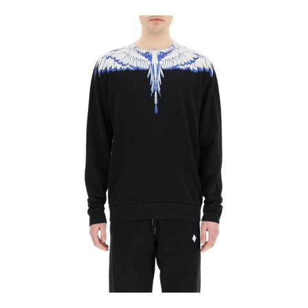 Marcelo Burlon T-Shirt with long sleeves svart, Herr, Herr, Storlek: M