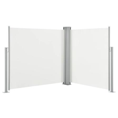 Vidaxl Infällbar Sidomarkis Gräddvit 120x600 Cm Creme