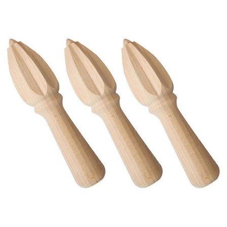 Puinen sitruspuristin kädessä pidettävä pyökkisitruunapuristin keittiökäyttöön kompakti ja kannettava 3 kpl