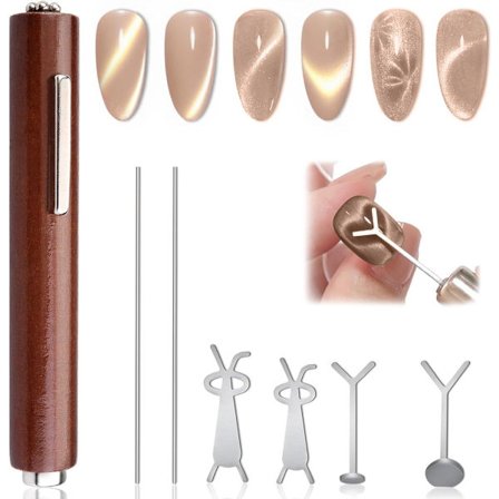 ING Cat Eye Magnet Kynsitarvikkeet 7-osainen Cat Eye Magneetti Cat Eye Magneetit Magneetit Cat Eye Magneetti Magneettigeelilakalle / Kynsilakalle 