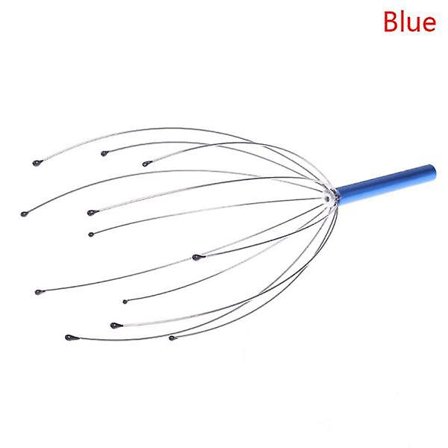 Huvud Hals Hårbotten Massage Massage Bläckfisk Nacke Massage Utrustning, Blå