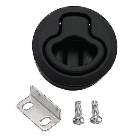 2" Rund Låsbar Flush Pull Latch Ersättning Plast för Husvagn Marin Båt Southco - Svart