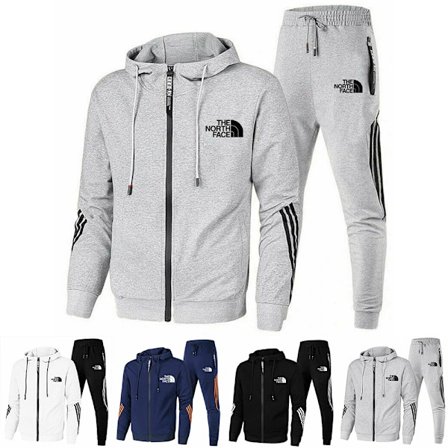 The North Face Miesten Huppari Hupullinen Jogger Housut Treenihaalari 2Kpl/Sarja Urheiluvaatteet Valkoinen White