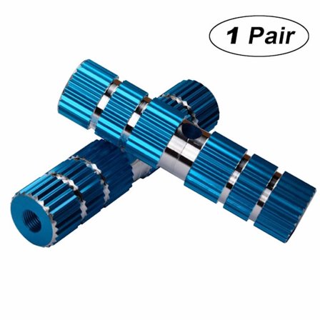 Alumiiniseospyörän jalkatapit kierteitetyt etu- ja takapyörän akselitapit lapsille ja aikuisille BMX Max kuorma 100kg (sininen, 2)