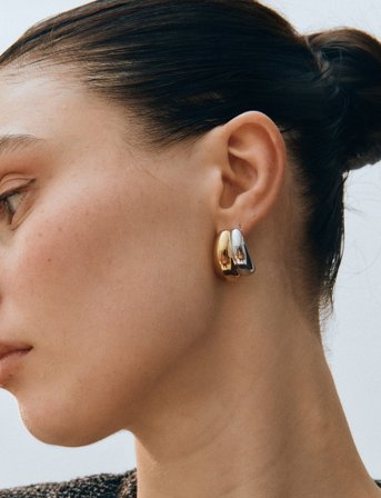 Edblad Furo Duo Creoles Mixed - Gold - ONE SIZE