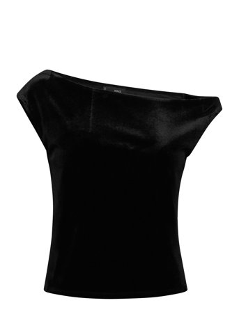 Mango | Asymmetric Velvet Top | S