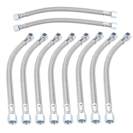 10 st 14 x 1,5 mm Gjuten stålslang Flexibel metallslang för luftkompressionsmaskin 35 cm
