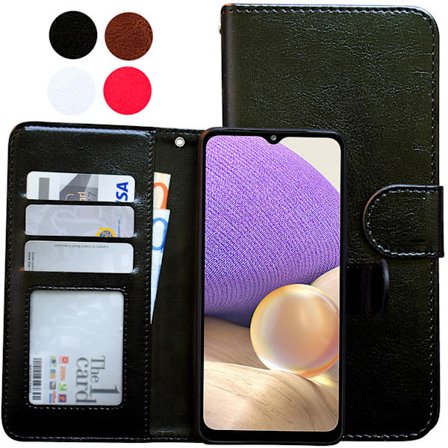 Samsung Galaxy A32 5G - Lærveske / Beskyttelse Svart_max