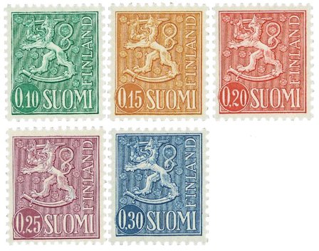 Finland - 1963 - LAPE 557 + 558 + 561 + 562 + 563