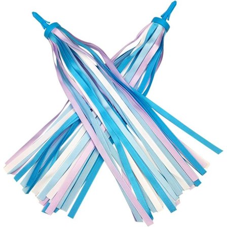 Børnecykel Styrbånd Farverige Bånd Kvaster til Piger Drenge Cykel Styr Scooter Håndtag (1 Par)