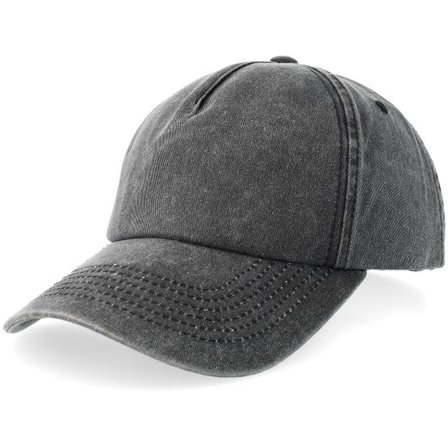 Equip - Svart adjustable Keps - Black Pigment Washed Low Profile Golfer A-Frame Adjustable @ Hatstore