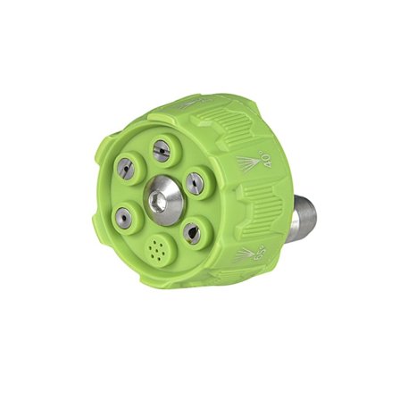 (Grønn)6-i-1 Justerbar Dysesett 1/4 Hurtigkobling Hannadapter Vann