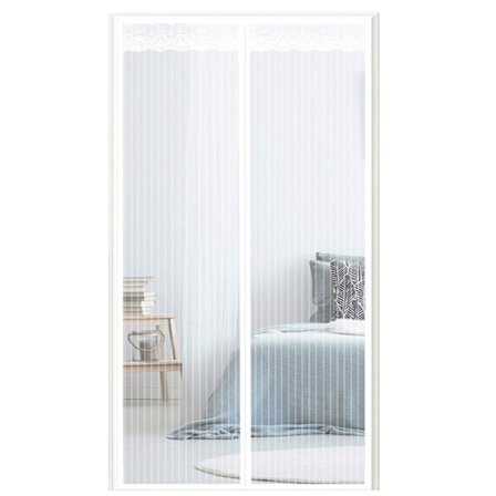 2023 - Magnetisk skjermdørvindu 105x210cm(41x83inch) Magnetisk skjermdørvindu Magnetisk skjerm