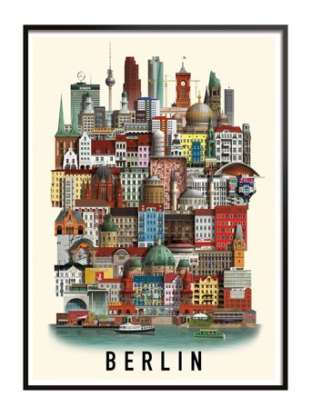 Berlin Small Poster Patterned Martin Schwartz