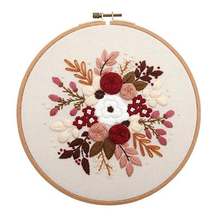 Broderisett for nybegynnere med mønster, stemplet broderisett inkludert broderi