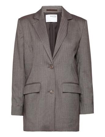 Slfmibbi Ls Blazer B Brown Selected Femme