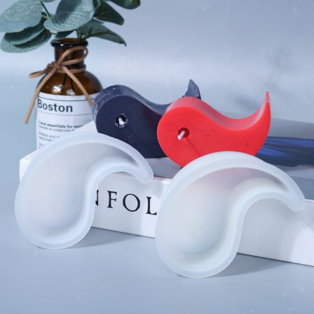 Silikonlysformer, 2 stk Yin Yang støpeform for lys, 3D støpeform i silikon, epoksysilikonformer