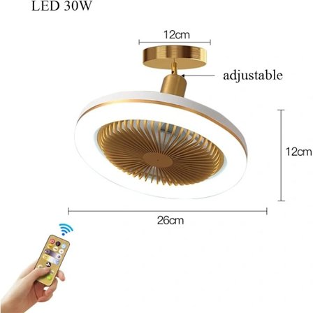 Hiljainen kattotuuletin 30 W:n LED-integroidulla lampulla ja kaukosäätimellä himmennettävä E27 pieni kattovalaisin kulta